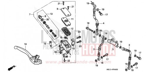 MAITRE-CYLINDRE FREIN AV. CB1000FR de 1994